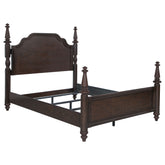 Best Furniture Outlet - Coaster - Andover 63-inch Four Poster Queen Bed Dark Oak - 223631Q